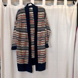 Diane von Furstenberg ‘Taletha’ Wool Blend Mixed Knit Open Cardigan - size L